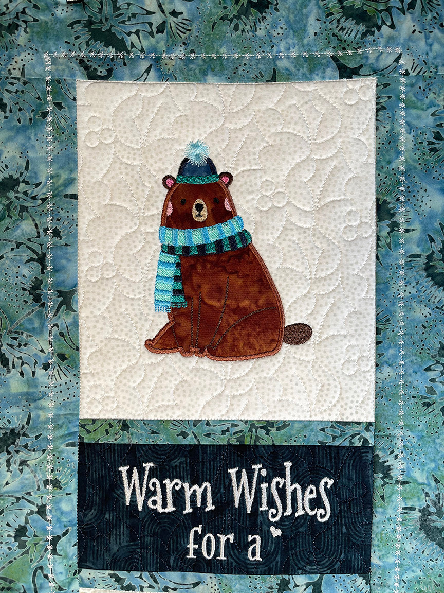 Winter Wishes Banner for Machine Embroidery