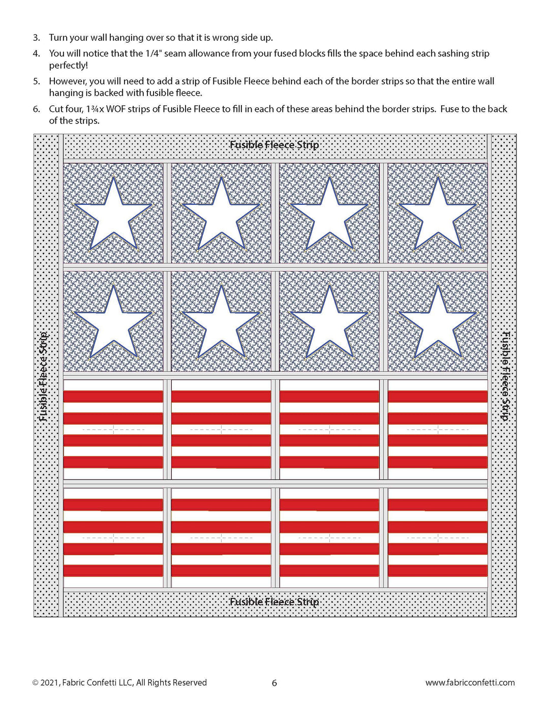 Stars and Stripes ITH Wall Hanging