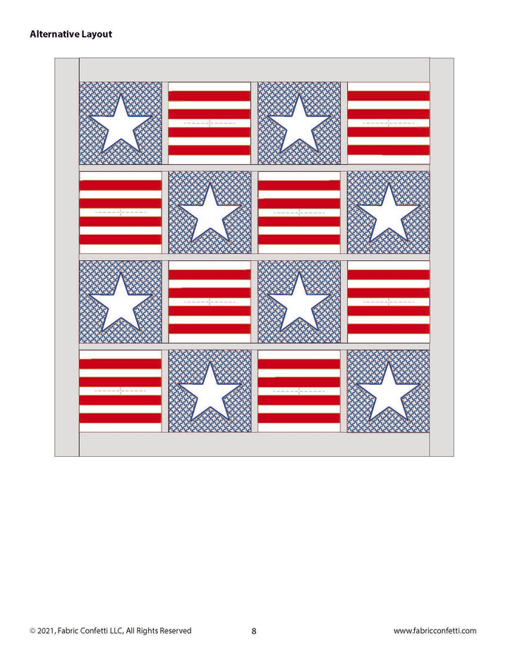 Stars and Stripes ITH Wall Hanging