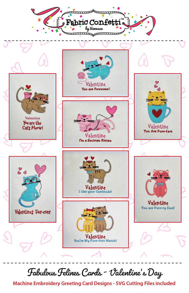 Fabulous Felines-Valentine's Day Greeting Cards