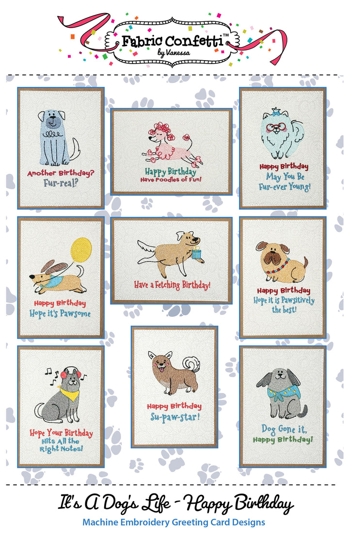 It's A Dog's Life Greeting Cards-Happy Birthday