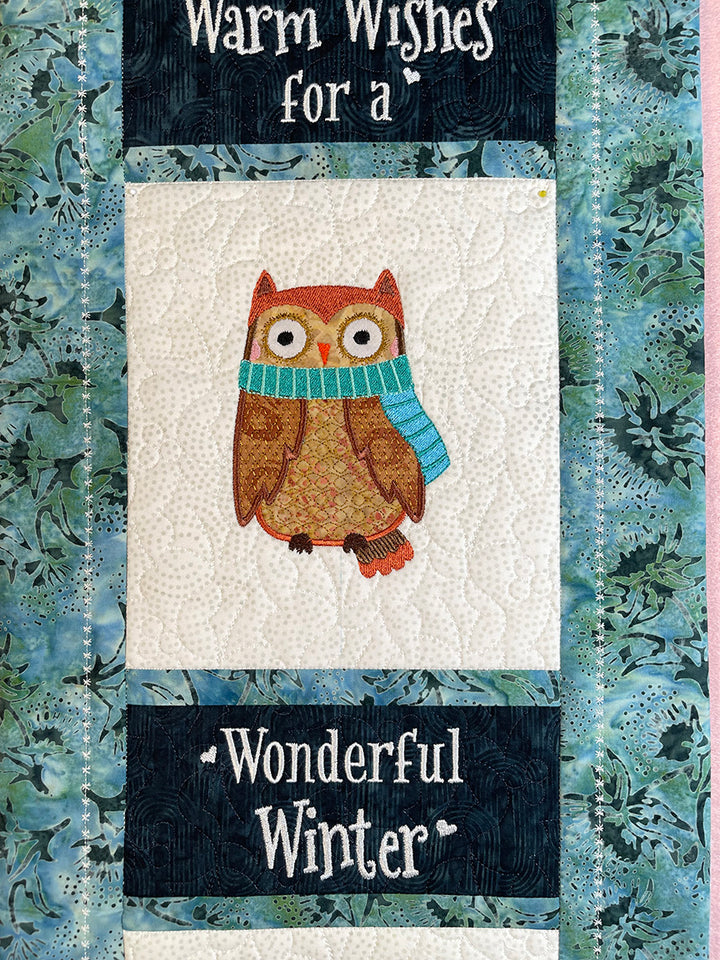 Winter Wishes Banner for Machine Embroidery – Fabric Confetti