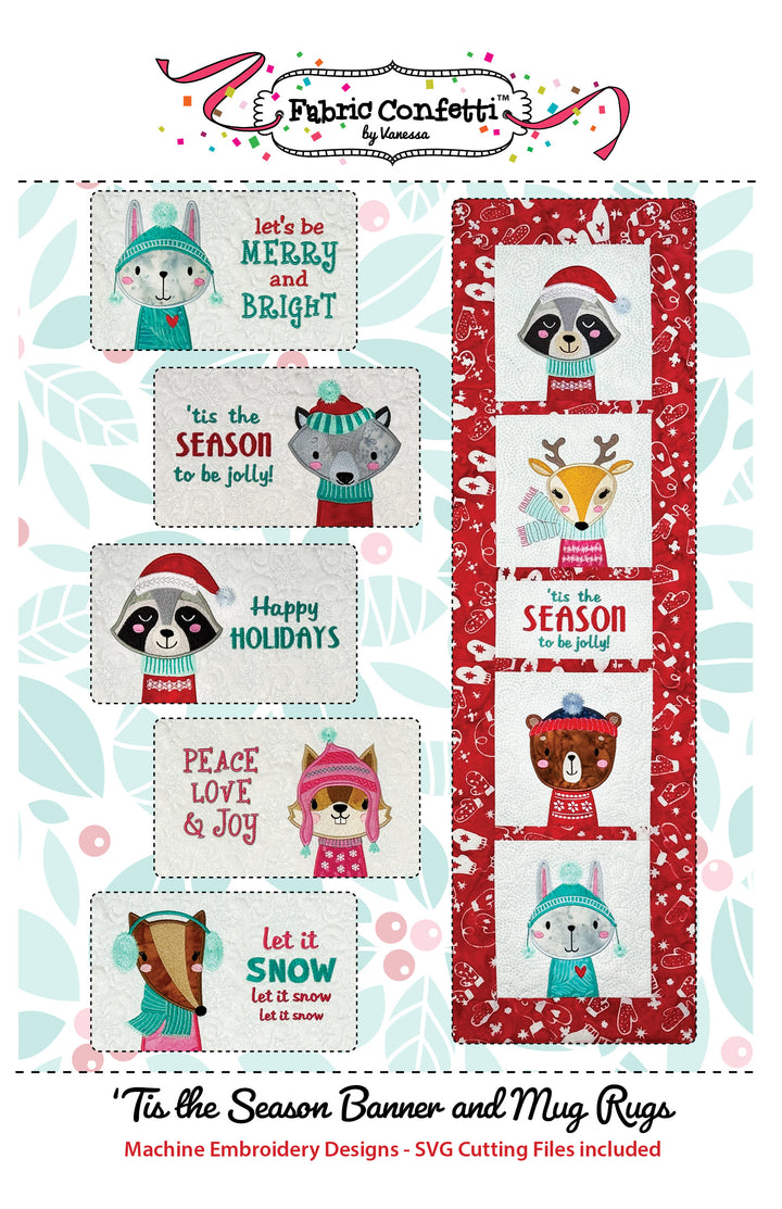 'Tis the Season Banner and Mug Rugs