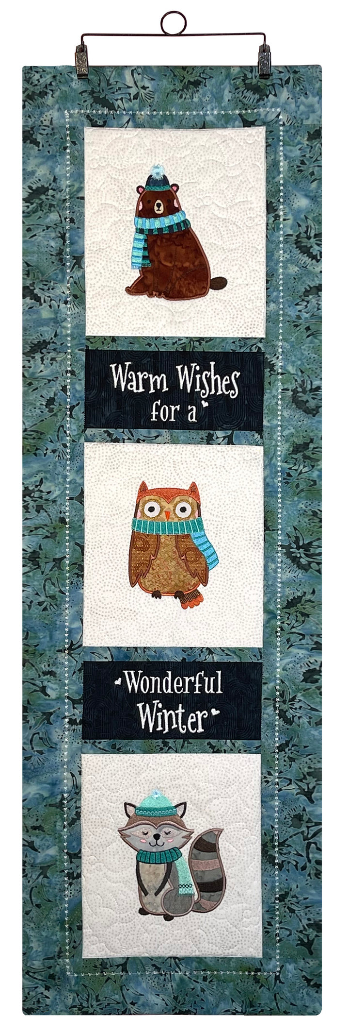 Winter Wishes Banner for Machine Embroidery – Fabric Confetti