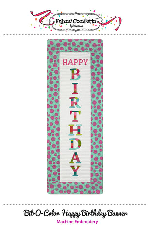 Bit-O-Color Happy Birthday Quilted Banner