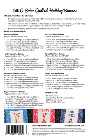 Bit-O-Color Quilted Holiday Banners