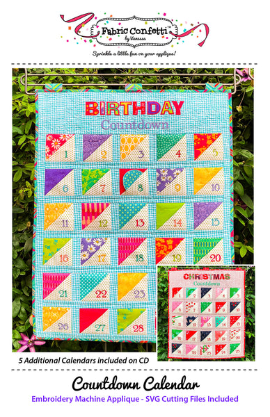 Countdown Calendar for Machine Embroidery