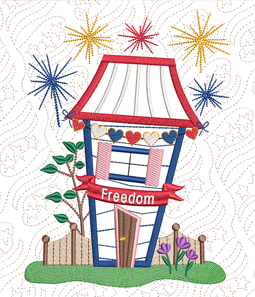 Picket Fence With Balloons Sketch Machine Embroidery Design - Rivermill  Embroidery