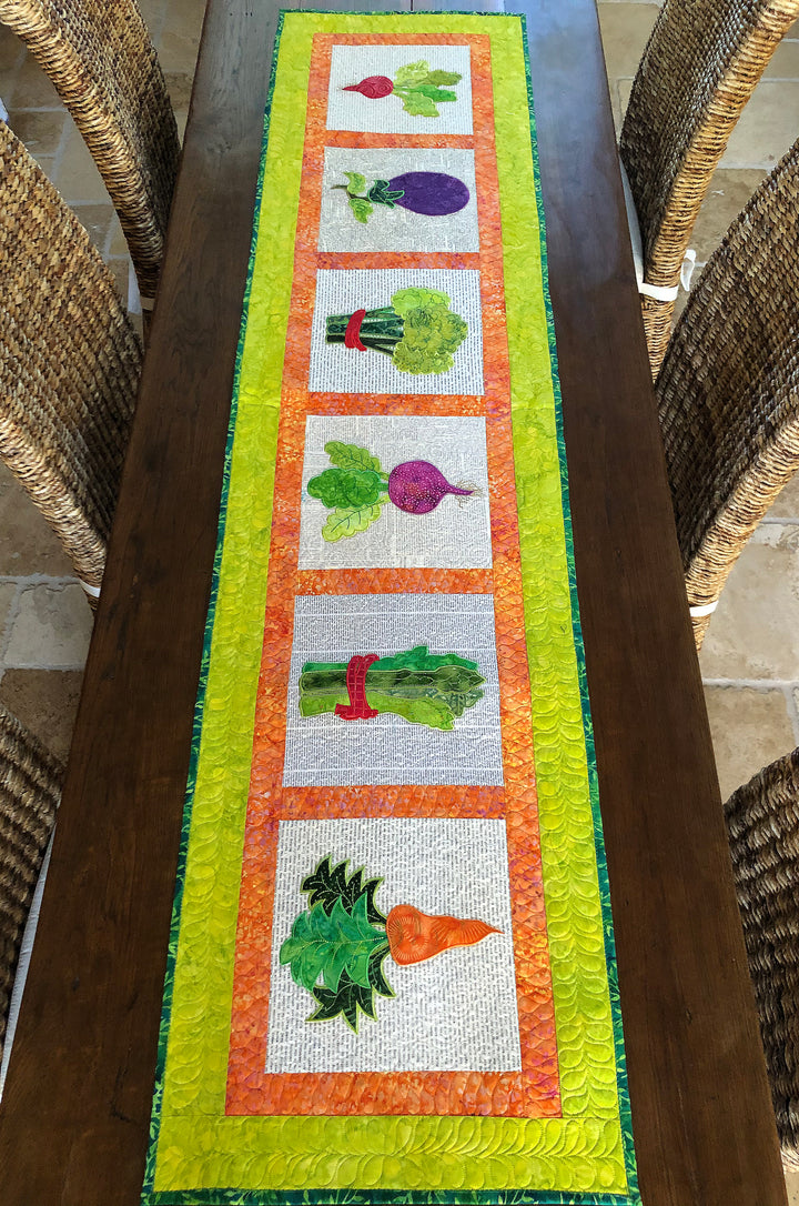 Farmers Market Table Runner for Machine Embroidery