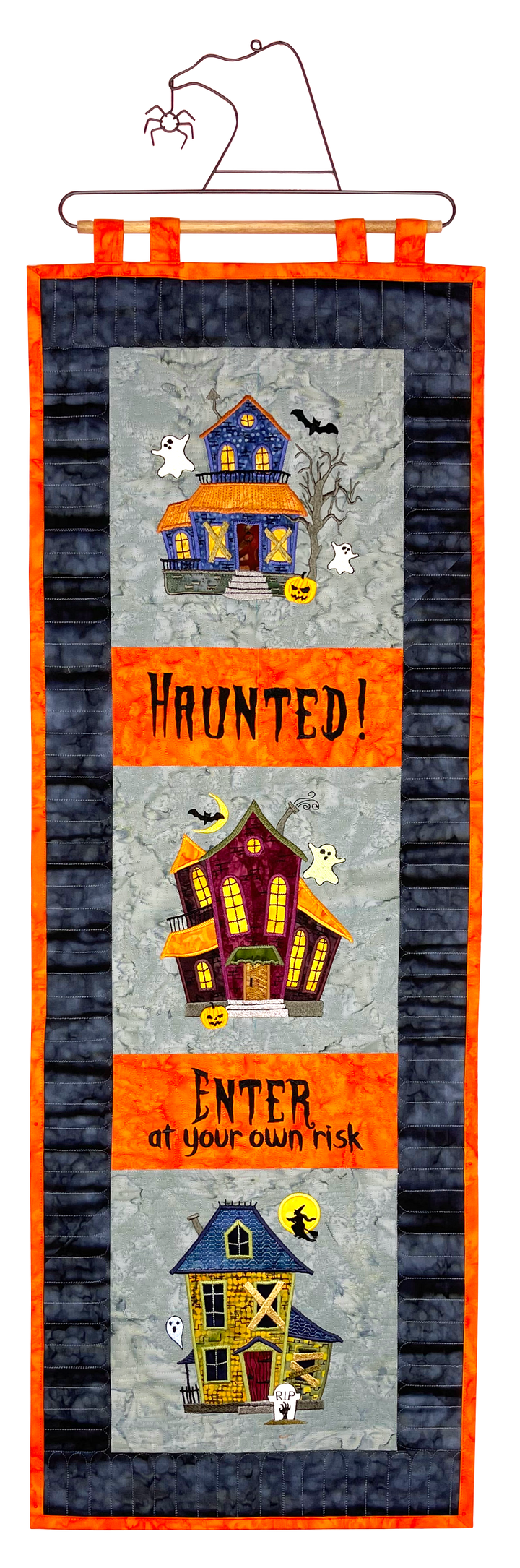 The Wonky Houses Banner - Haunted Halloween - for Machine Embroidery