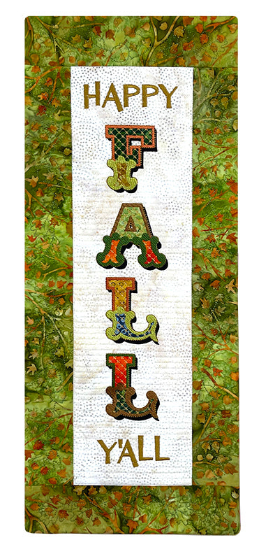 Happy FALL Y'all Banner for Machine Embroidery