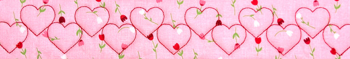 The Wonky Houses Banner - Valentine's Day - for Machine Embroidery