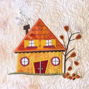 The Wonky Houses Table Runner - Autumn - for Machine Embroidery ...