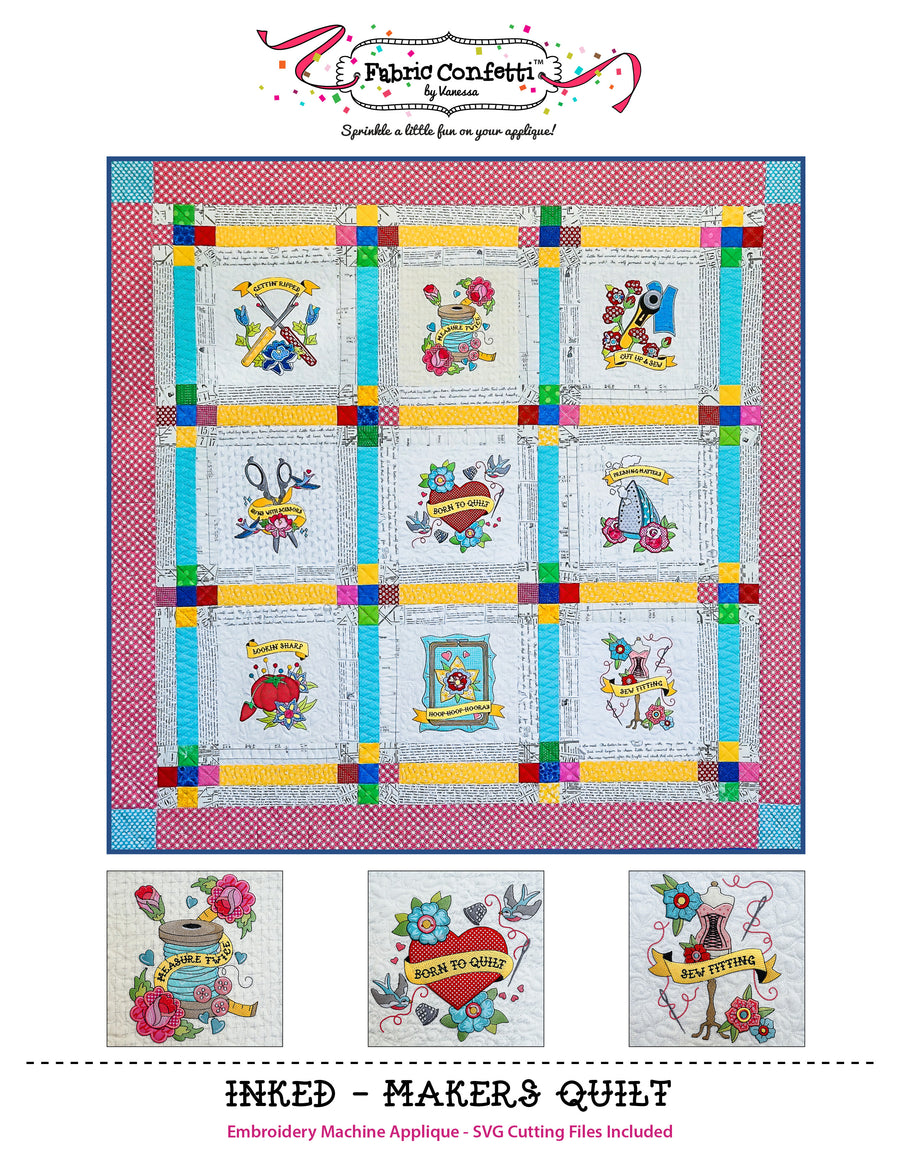 Fun & Useful Travel Sewing Kit project - from Mandalei Quilts - Bubbles'  Menagerie Machine Embroidery