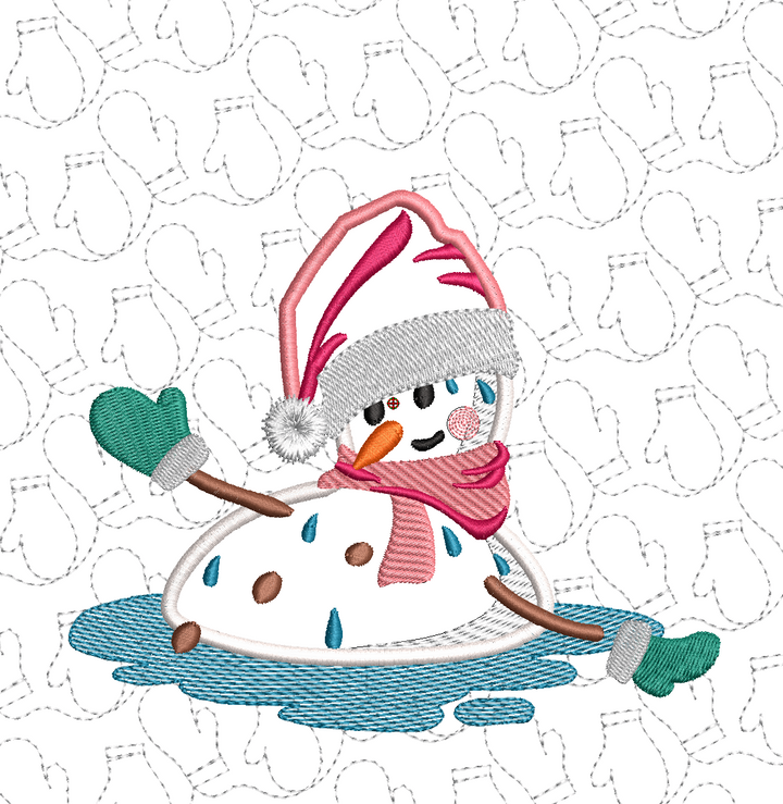 Just Chill Snowman Banner for Machine Embroidery