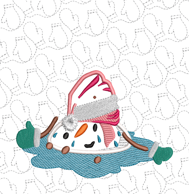 Just Chill Snowman Banner for Machine Embroidery