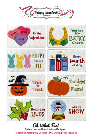 Oh What Fun! Holiday In-the-Hoop Machine Embroidery