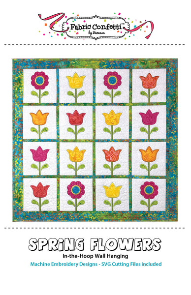Spring Flowers ITH Wall Hanging