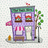 The Wonky Houses Table Runner - Spring - for Machine Embroidery