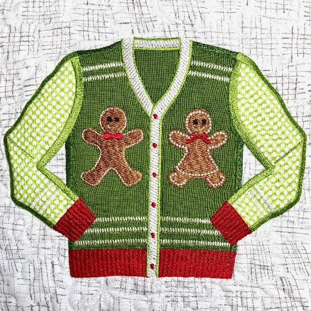 Embroidered hot sale christmas sweaters