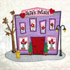 The Wonky Houses Banner - Valentine's Day - for Machine Embroidery
