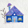 The Wonky Houses Table Runner - Winter - for Machine Embroidery